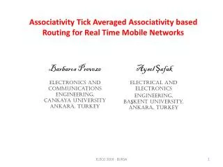 Associativity Tick Averaged Associativity based Routing for Real Time Mobile Networks