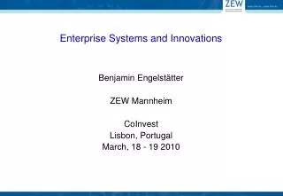 Enterprise Systems and Innovations
