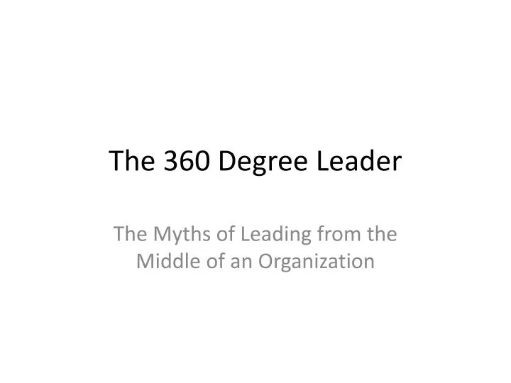 the 360 degree leader