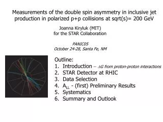 Outline: Introduction - D G from proton-proton interactions STAR Detector at RHIC