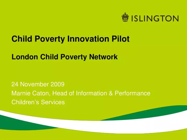 child poverty innovation pilot london child poverty network