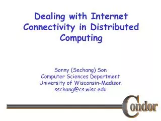 Dealing with Internet Connectivity in Distributed Computing