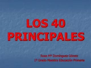 los 40 principales