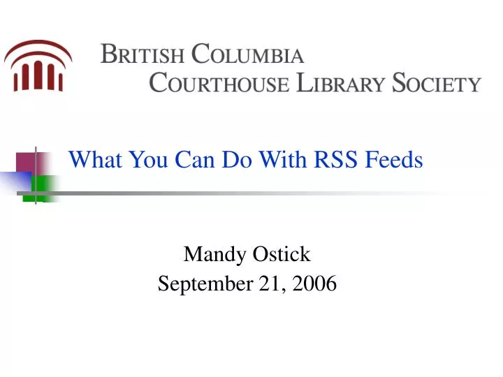 what you can do with rss feeds
