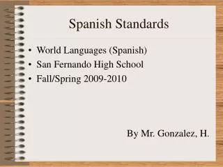 spanish standards