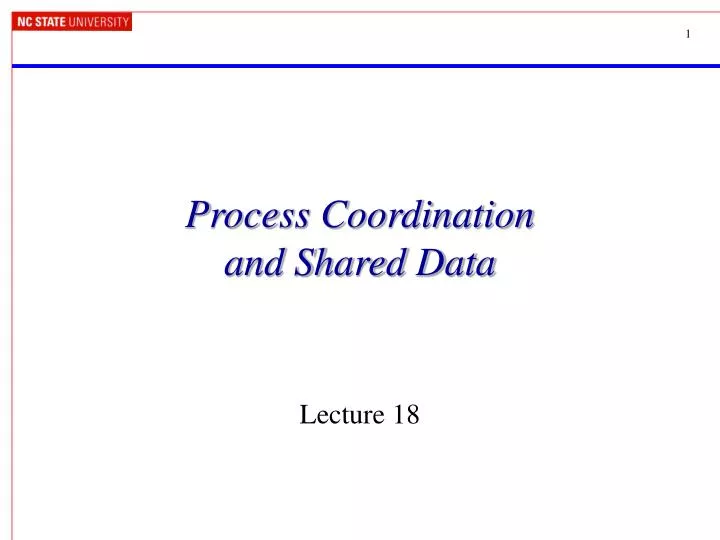 process coordination and shared data