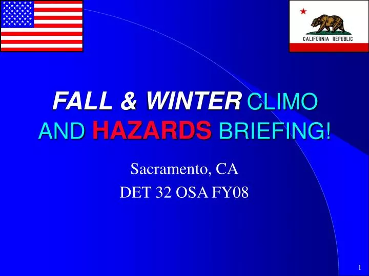fall winter climo and hazards briefing