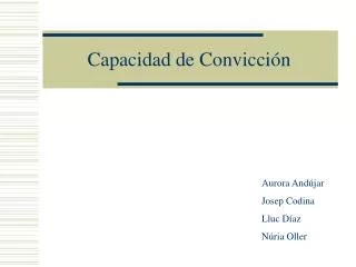 capacidad de convicci n
