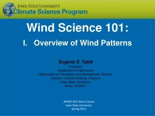 Wind Science 101: I. Overview of Wind Patterns