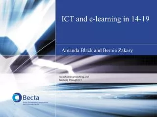 ICT and e-learning in 14-19