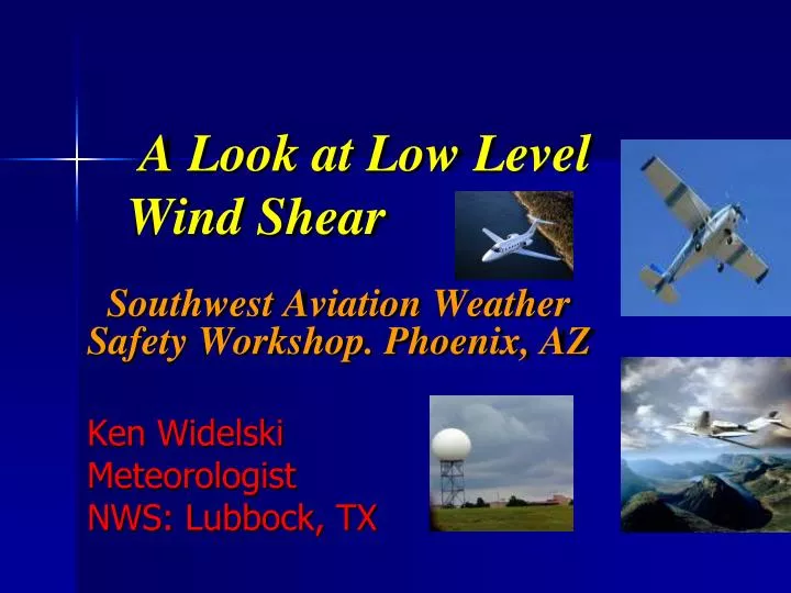 a look at low level wind shear