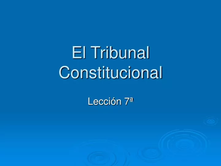 el tribunal constitucional