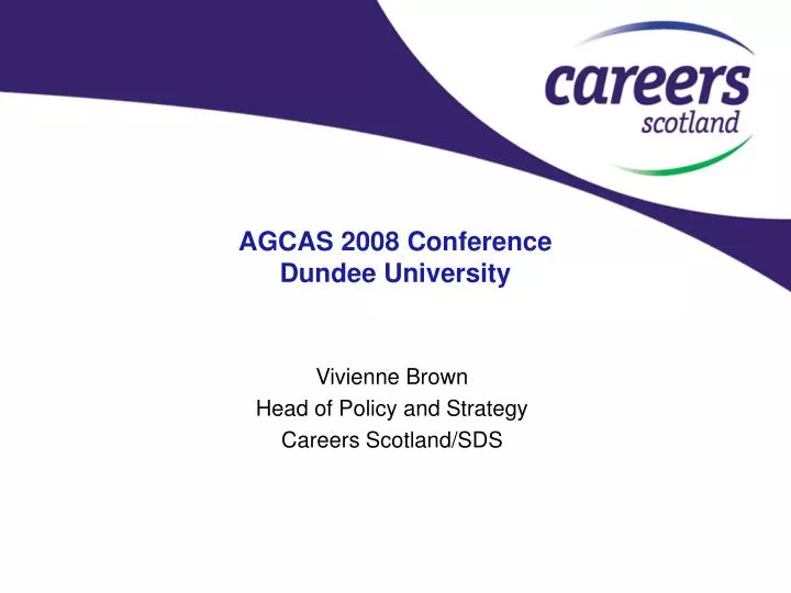 agcas 2008 conference dundee university