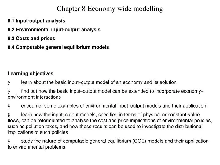 chapter 8 economy wide modelling