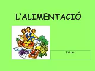 l alimentaci