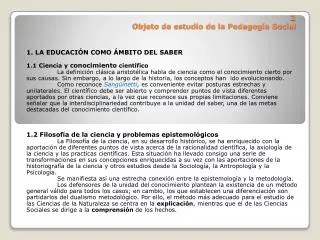 2 objeto de estudio de la pedagog a social