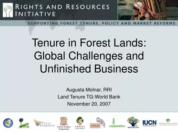 tenure in forest lands global challenges and unfinished business