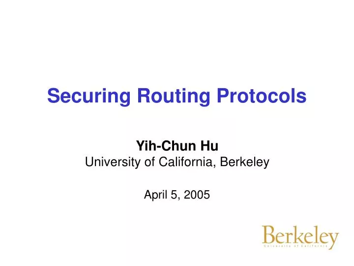 securing routing protocols