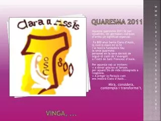 quaresma 2011