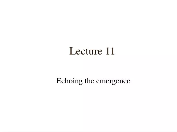 lecture 11