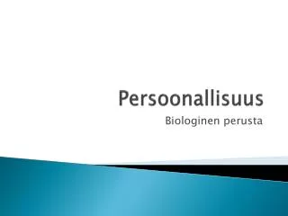 persoonallisuus