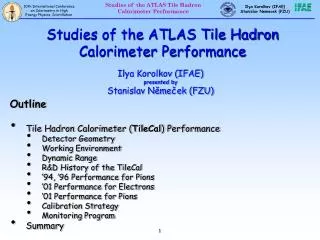 Studies of the ATLAS Tile Hadron Calorimeter Performance