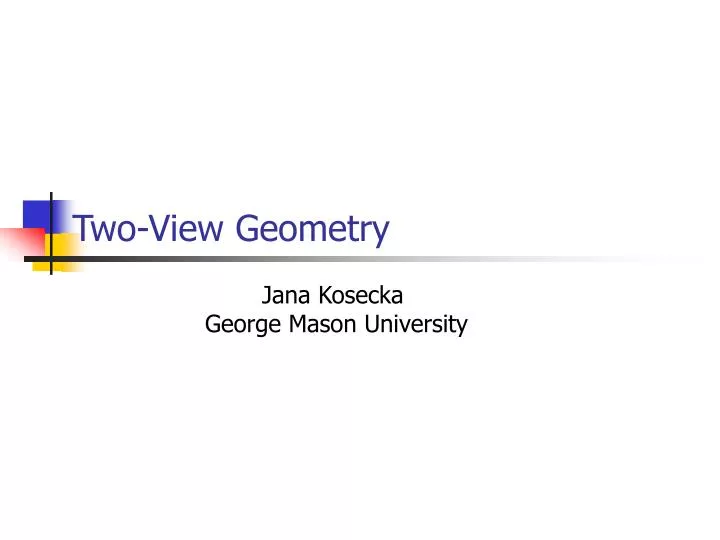 two view geometry