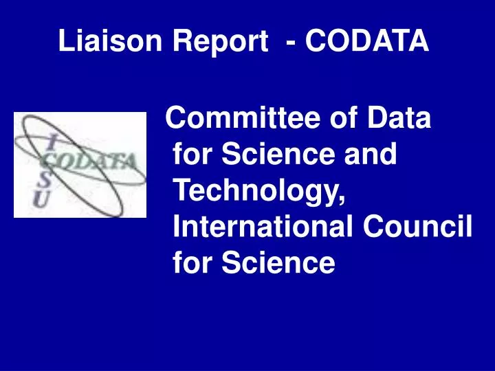 liaison report codata