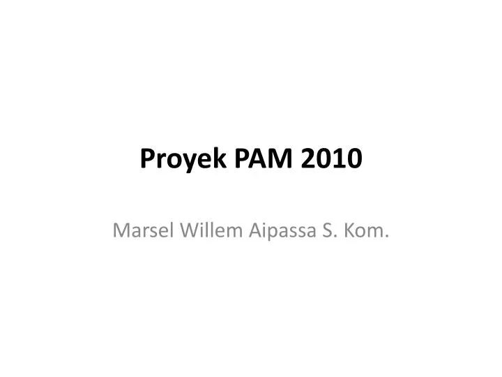 proyek pam 2010