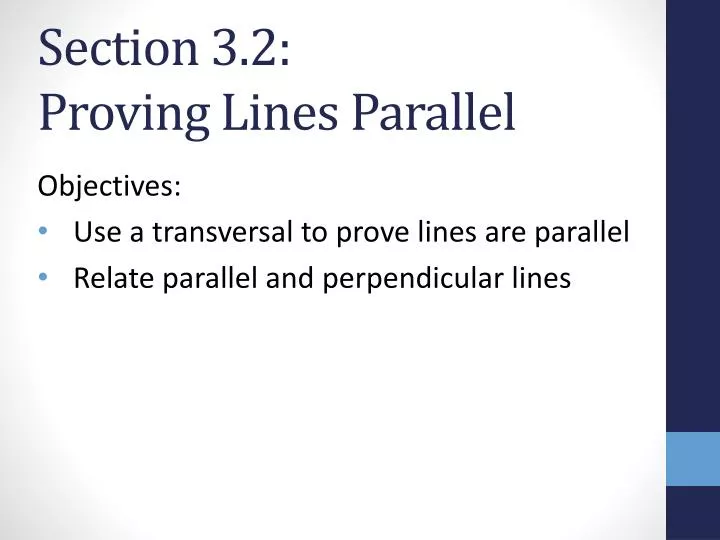 section 3 2 proving lines parallel
