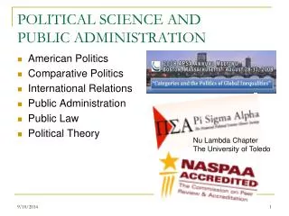 POLITICAL SCIENCE AND PUBLIC ADMINISTRATION
