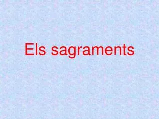 els sagraments
