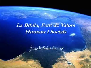 la b blia font de valors humans i socials