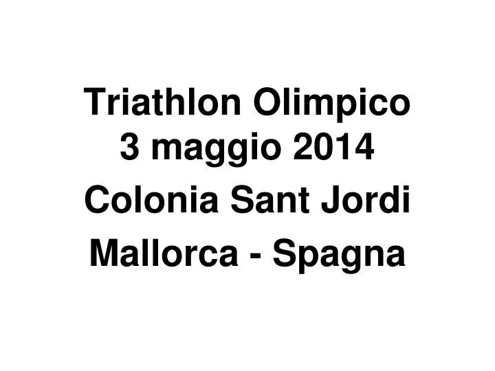 triathlon olimpico 3 maggio 2014