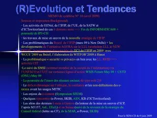 r evolution et tendances