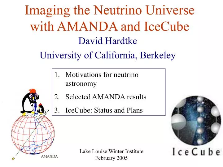 imaging the neutrino universe with amanda and icecube