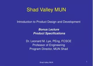 Shad Valley MUN