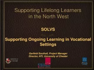 Supporting Lifelong Learners in the North West