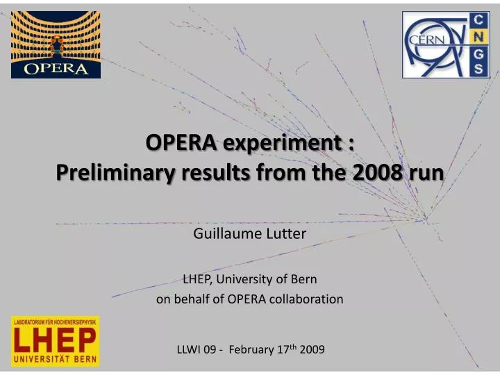 opera experiment preliminary results from the 2008 run