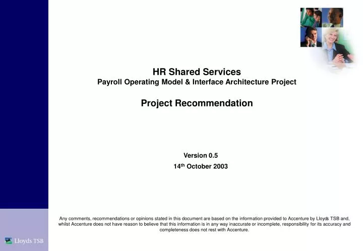 hr shared services payroll operating model interface architecture project project recommendation