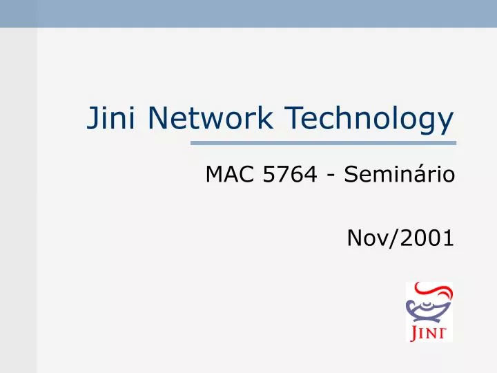 jini network technology
