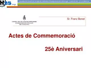 actes de commemoraci 25 aniversari