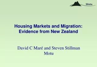Housing Markets and Migration: Evidence from New Zealand
