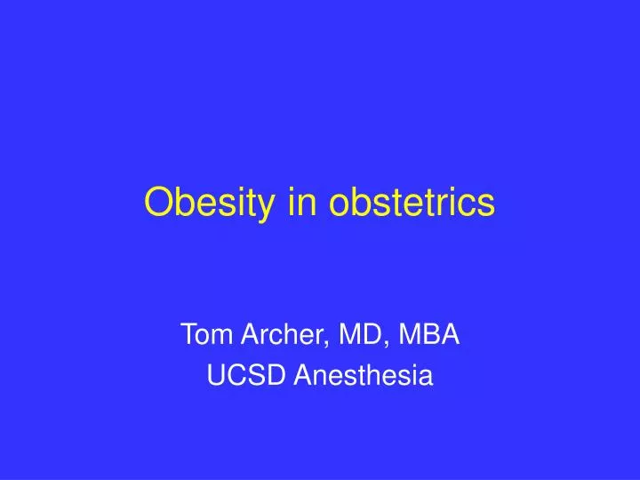 obesity in obstetrics