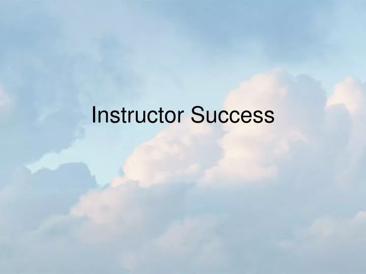 instructor success