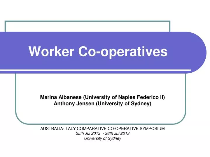 worker co operatives