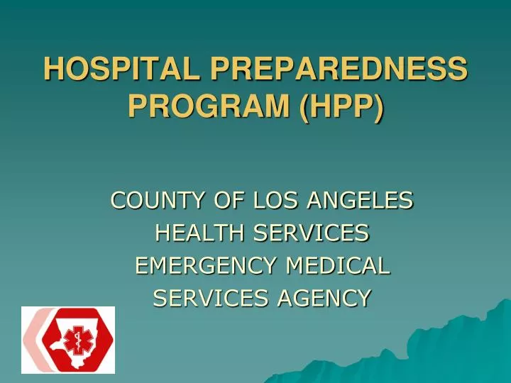 hospital preparedness program hpp