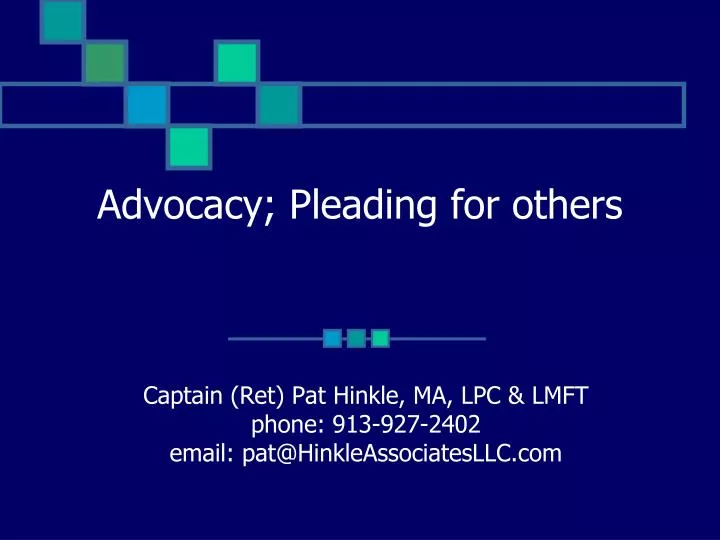 advocacy pleading for others