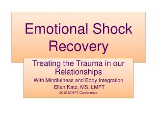 emotional shock recovery