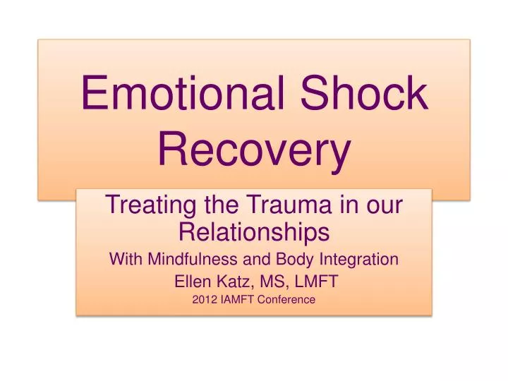 emotional shock recovery